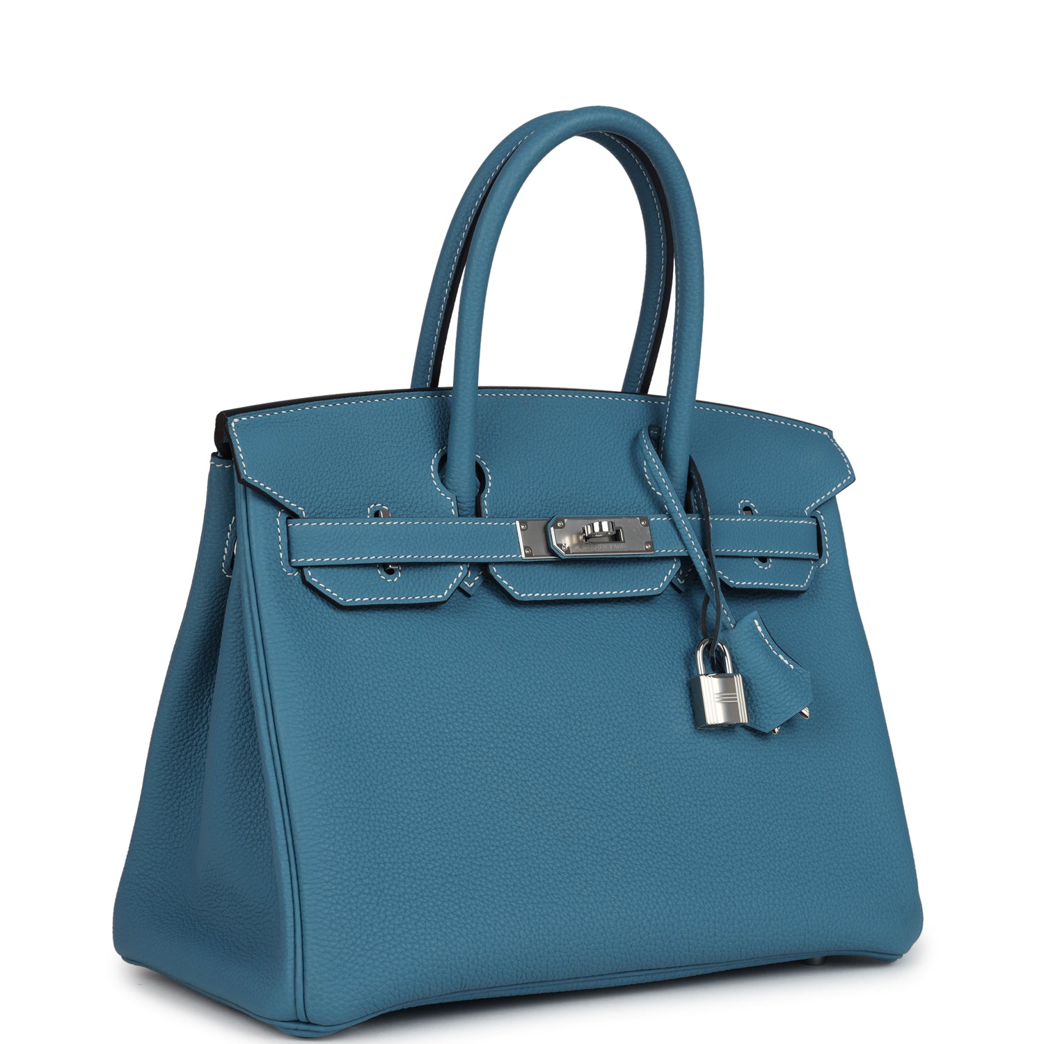 Hermès Birkin 30 Blue Jean Togo Palladium Hardware