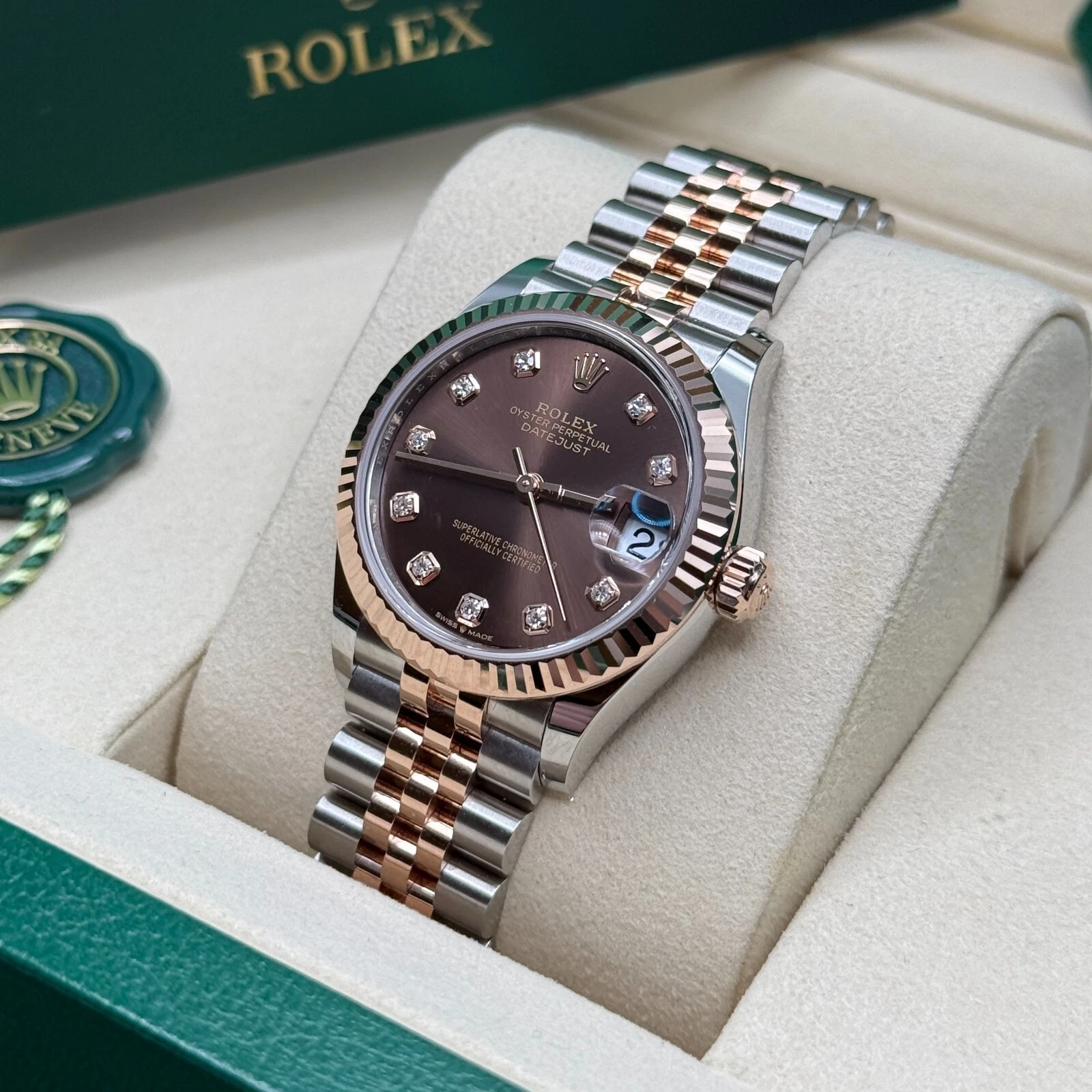 【Super Clone】ROLEX Datejust m278271-0027/0028 Chocolate 31mm Dial Oyster Bracelet Watch