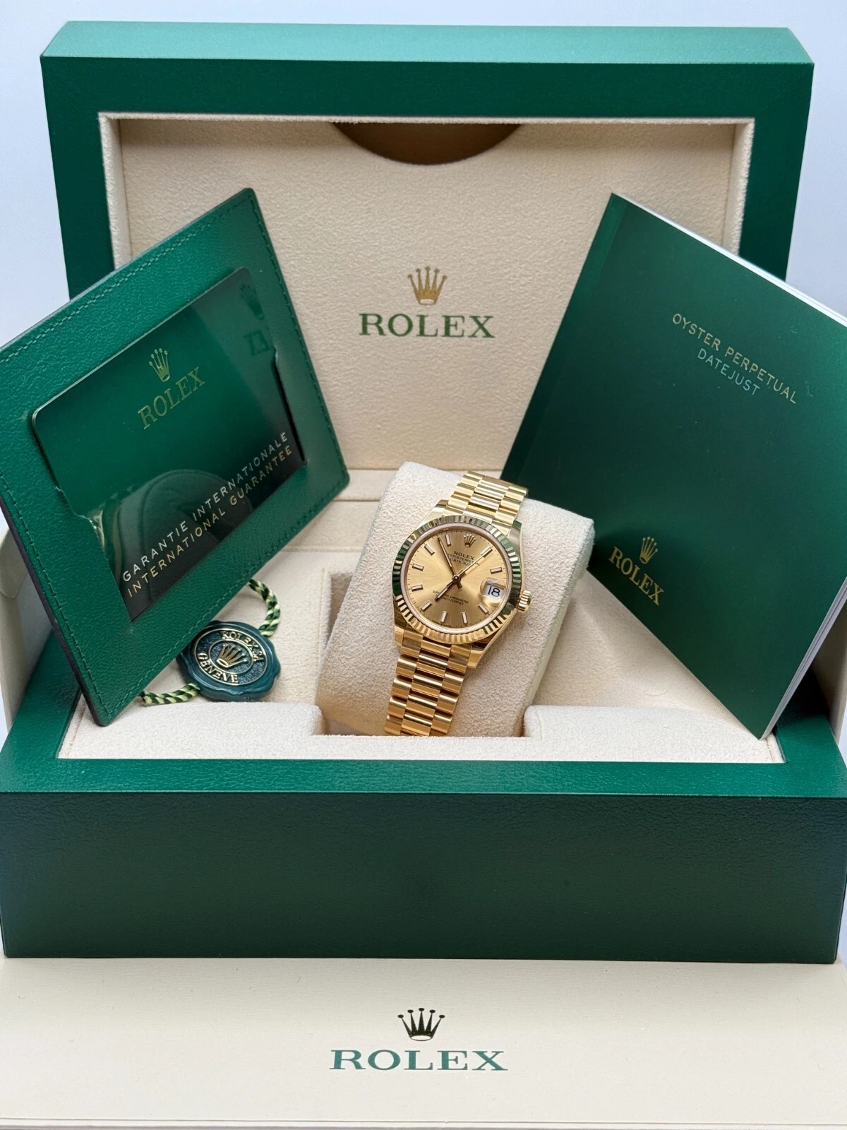 【Super Clone】ROLEX Datejust m278278-0040 Champagne 31mm Dial President Bracelet Watch