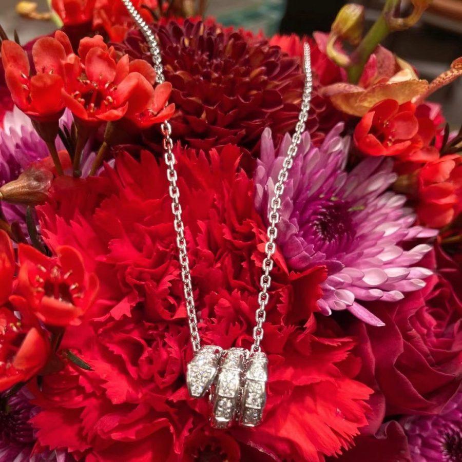 Regalia jewelrySERPENTI  NECKLACE DOUBLE RING DIAMOND