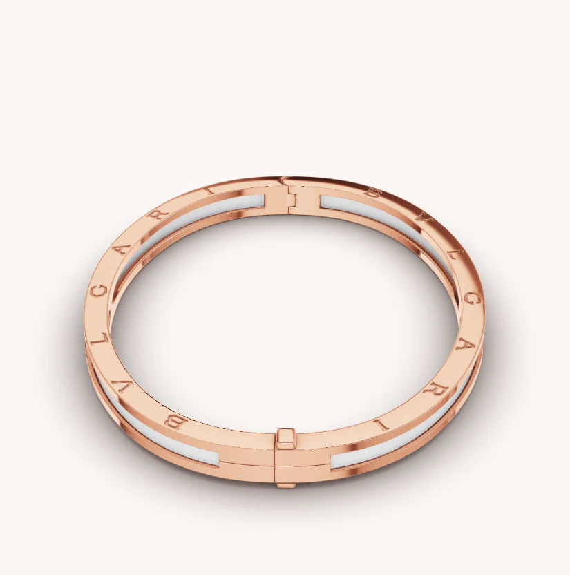 Regalia jewelryZERO 1 PINK GOLD WITH WHITE CERAMIC BRACELET