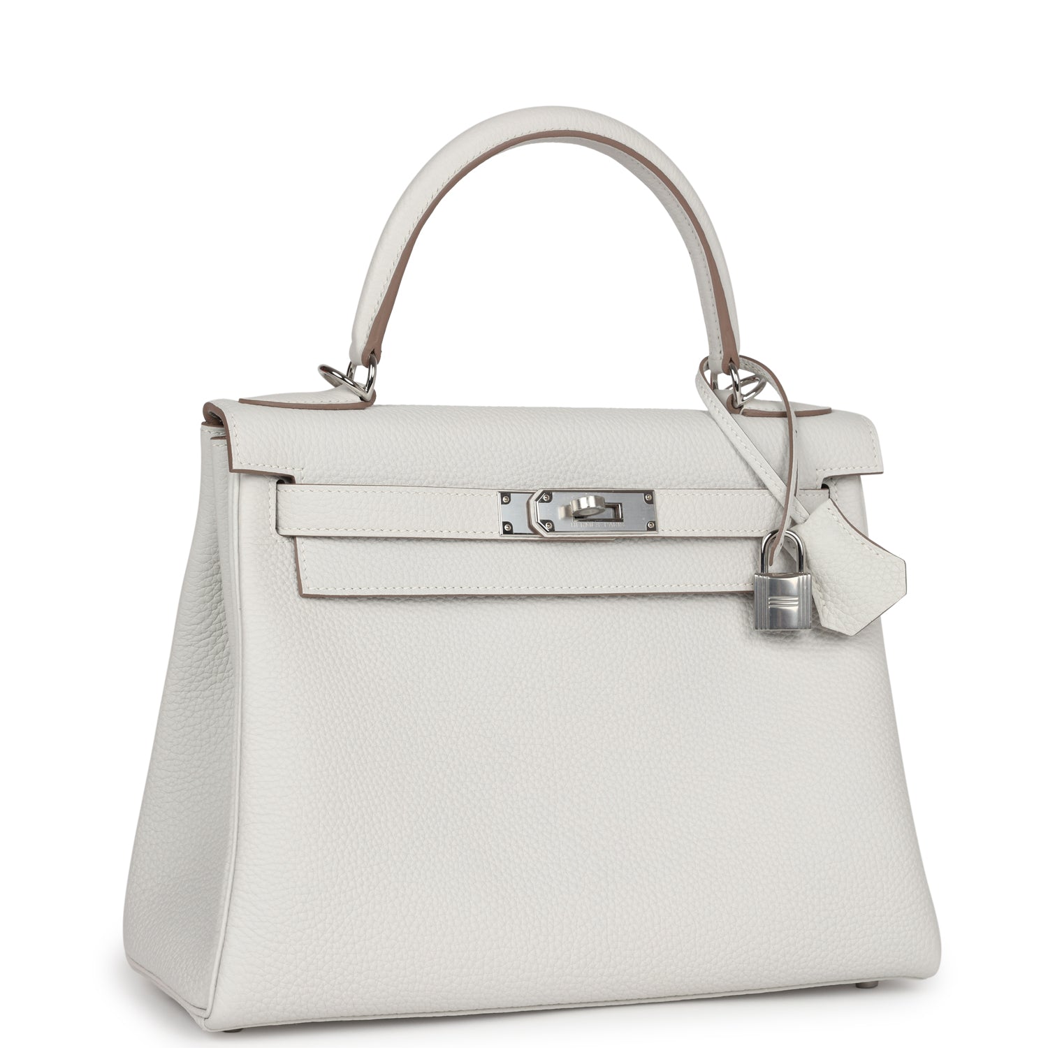 Hermès Kelly Retourne 28 Gris Pale Togo Palladium Hardware