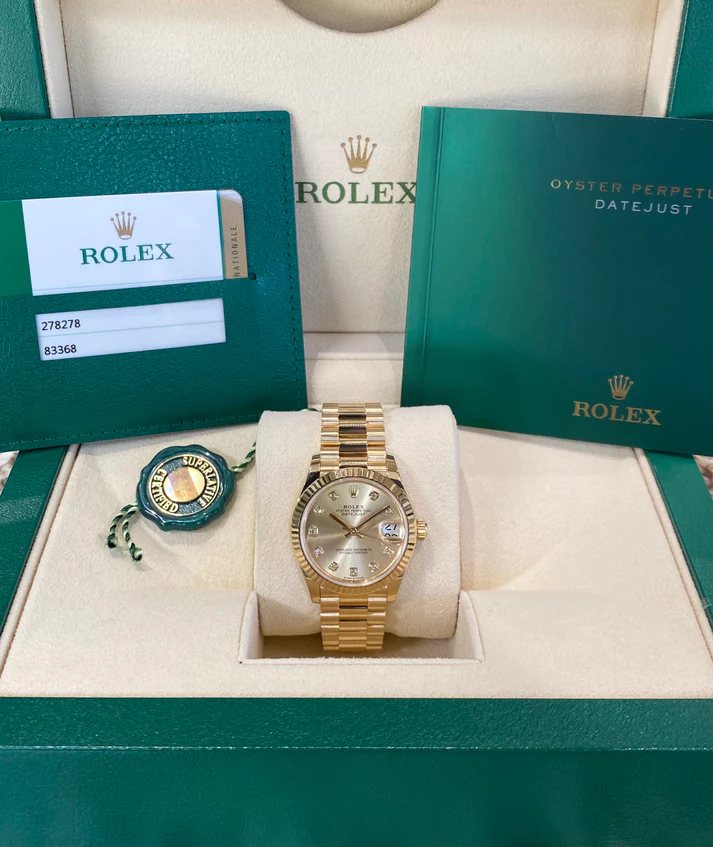 【Super Clone】ROLEX Datejust m278278-0009 Champagne 31mm Dial President Bracelet Watch