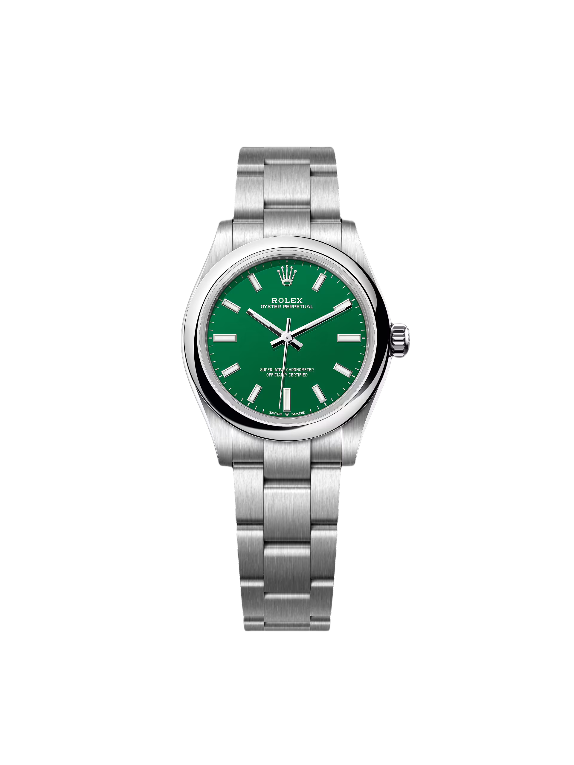 【Super Clone】ROLEX Oyster Perpetual 31mm 277200-0006 Green Dial Oyster Bracelet Watch