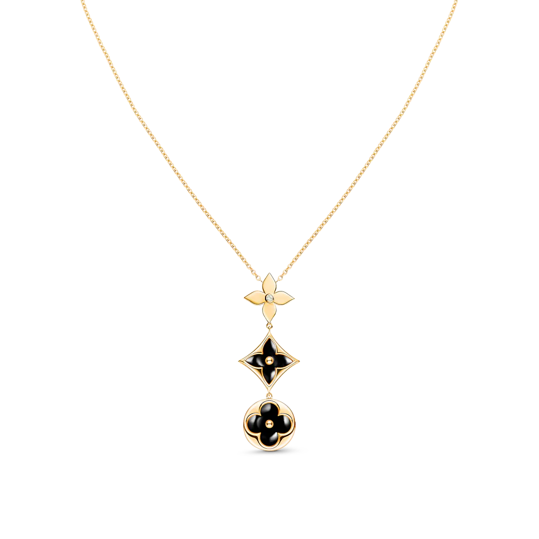 Regalia jewelrySTAR AND SUN ONYX PINK GOLD NECKLACE