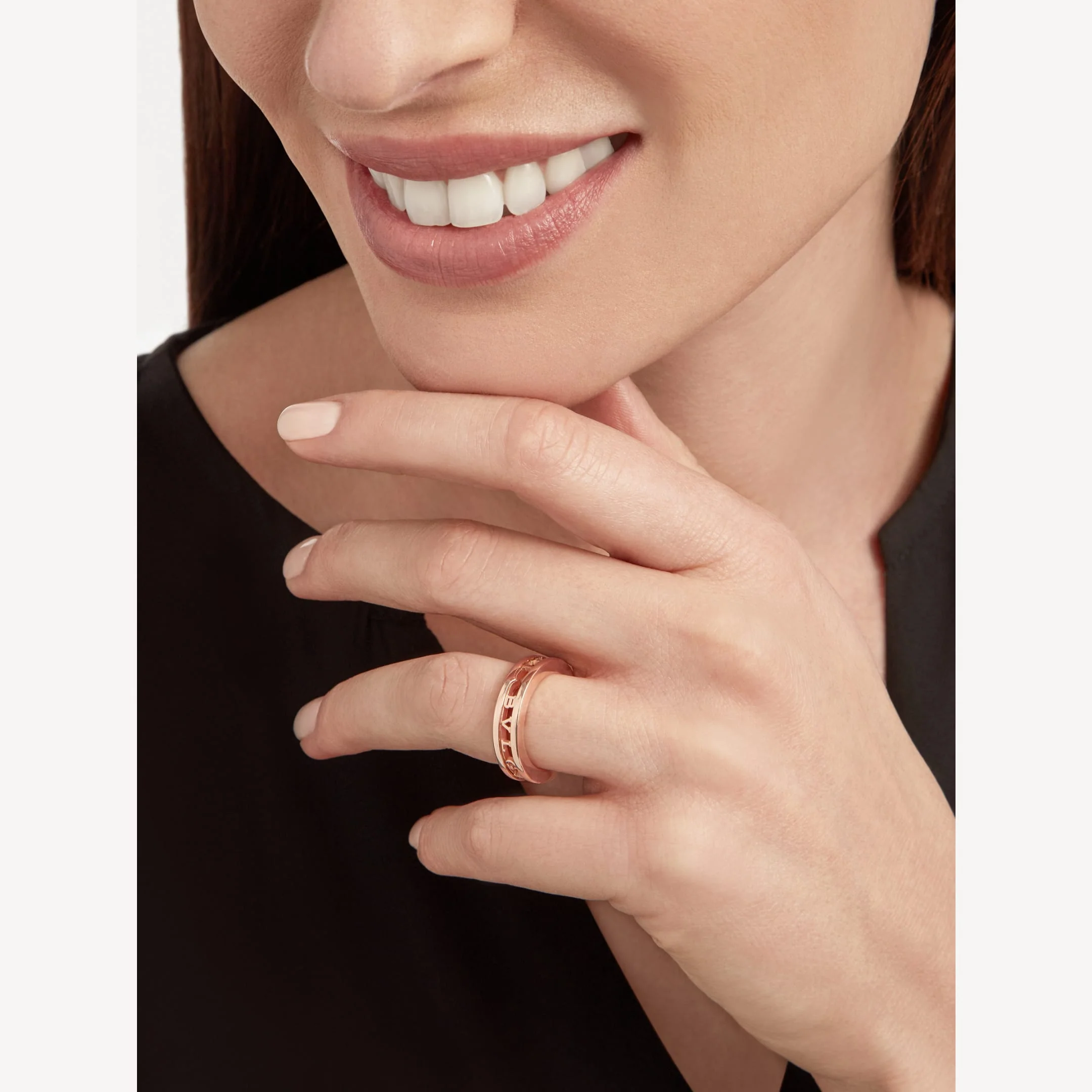 Regalia jewelryZERO 1 ONE-BAND WITH OPENWORK LOGO SPIRAL RING