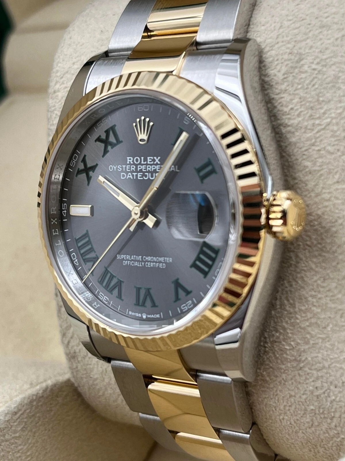 【Super Clone】ROLEX  Datejust 36mm 126233 Wimbledon Slate Dial Oyster Bracelet Watch
