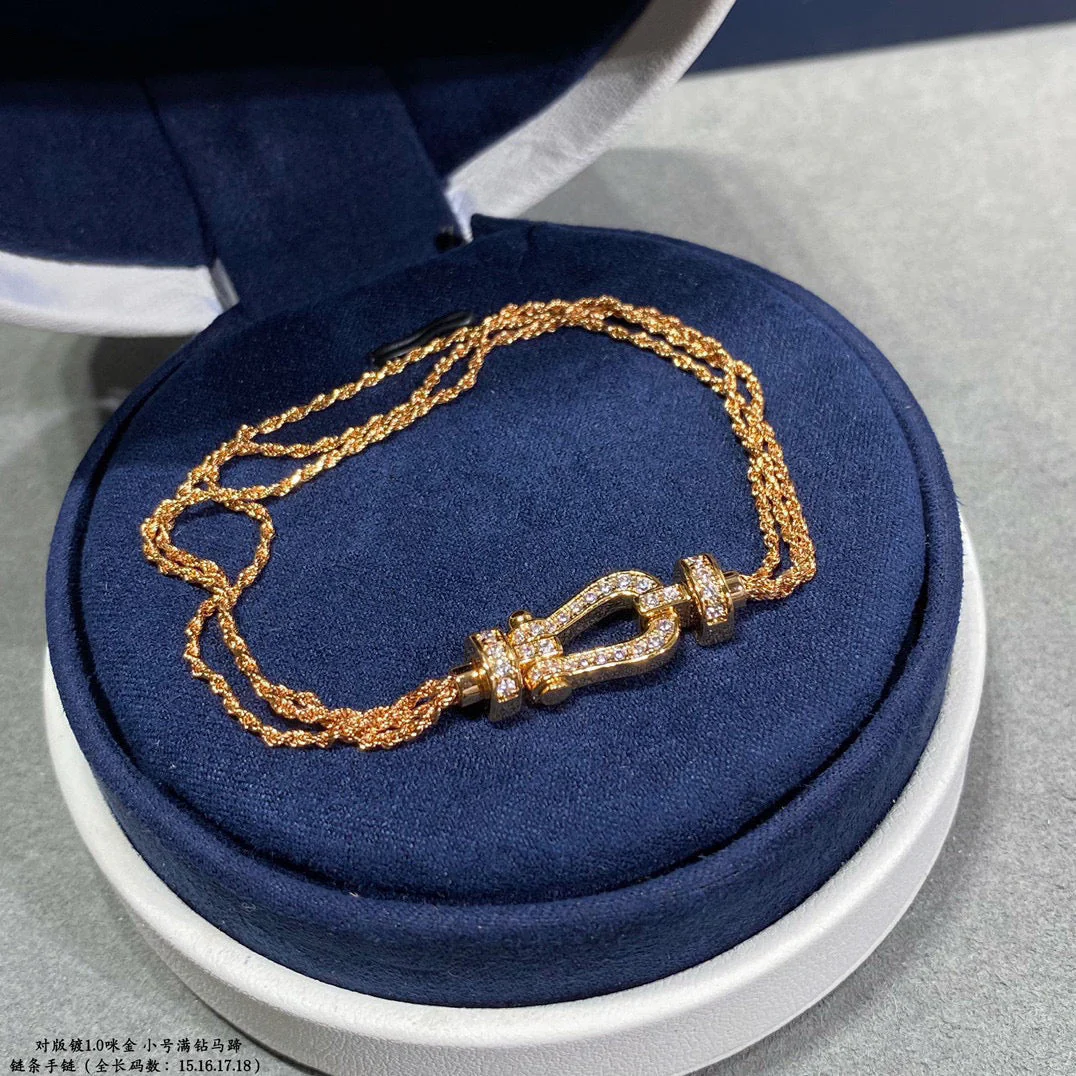 Regalia jewelryFORCE SMALL HORSESHOE  DIAMOND CHAIN ROPE BRACELET