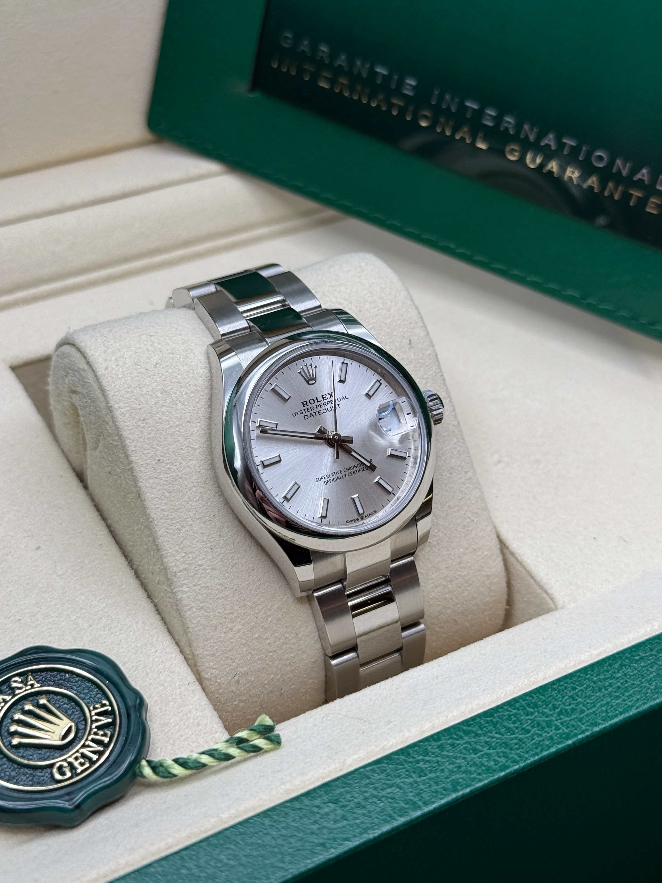 【Super Clone】ROLEX Datejust m278240-0005/0006 31mm  Silver Index Domed Bezel Oyster Oystersteel
