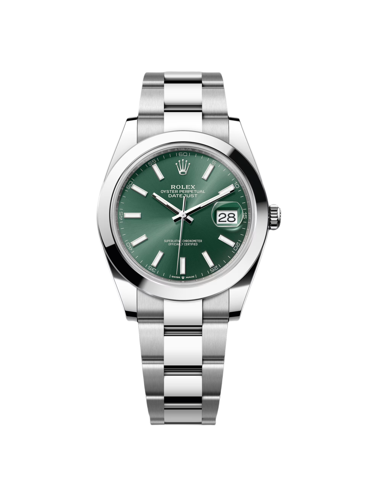 【Super Clone】ROLEX Datejust 41mm 126300 Mint Green Dial Stainless Steel Oyster Bracelet Watch