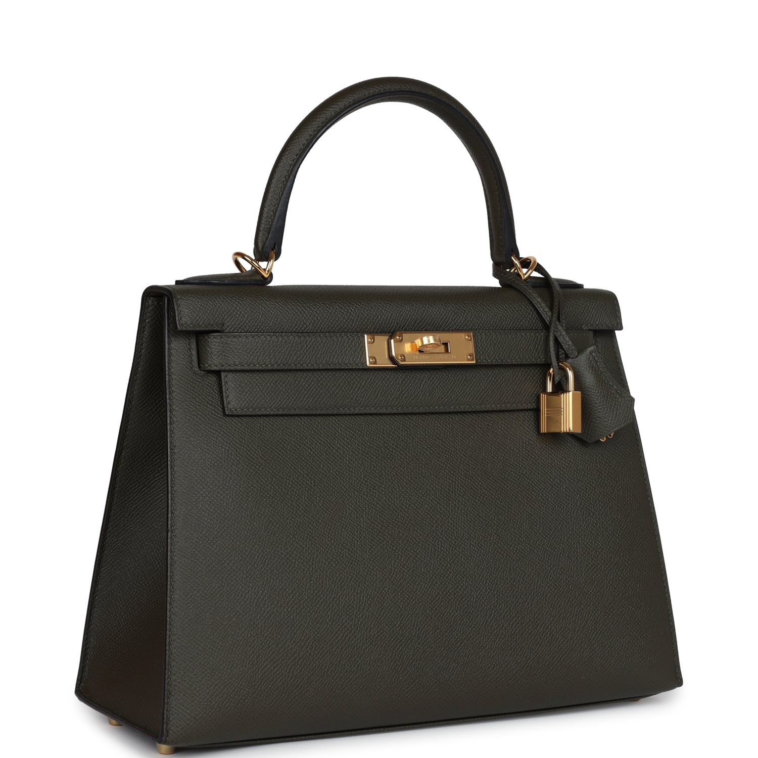 Hermès Kelly Sellier 28 Vert De Gris Epsom Gold Hardware