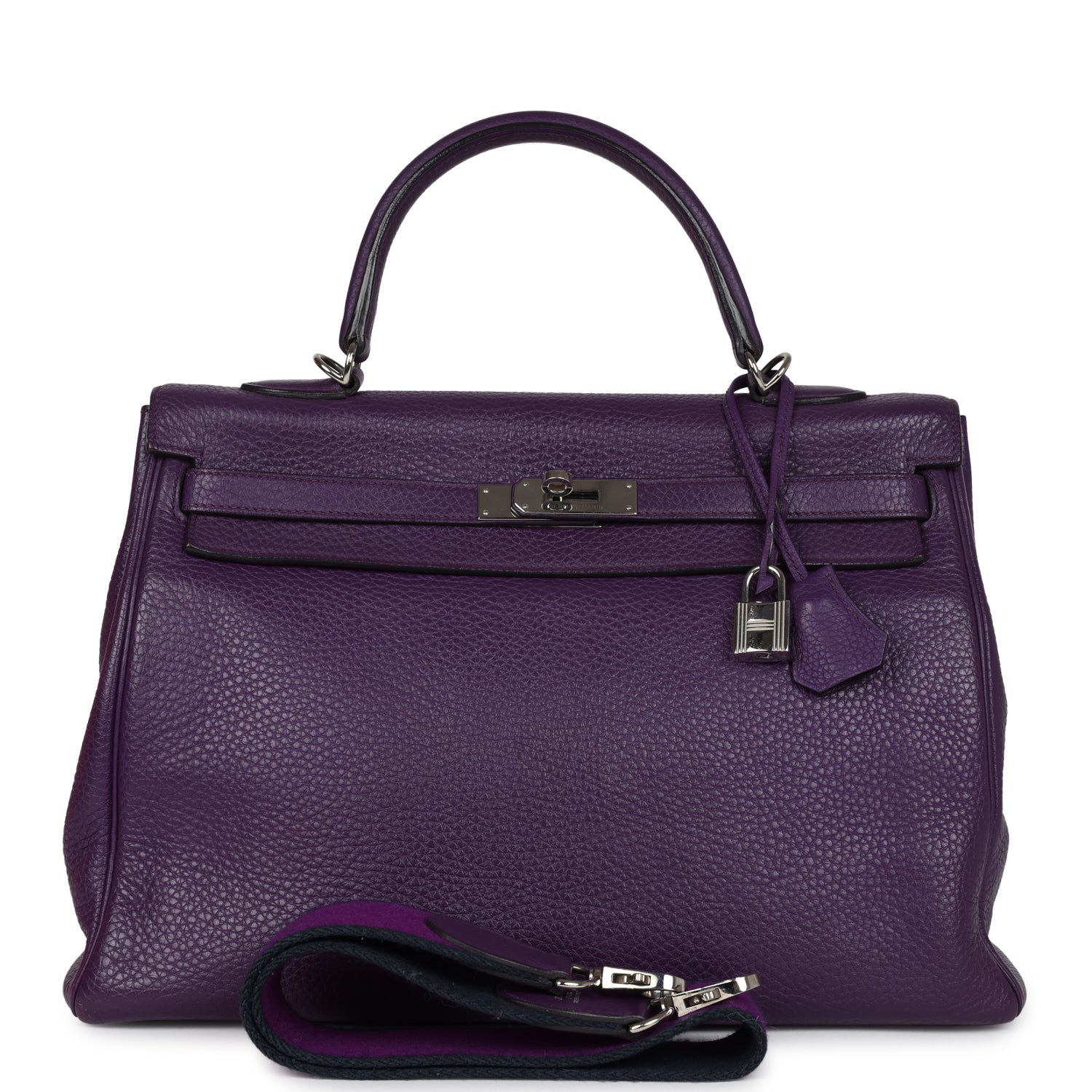 Hermes Kelly Retourne 35 Ultraviolet Clemence Palladium Hardware