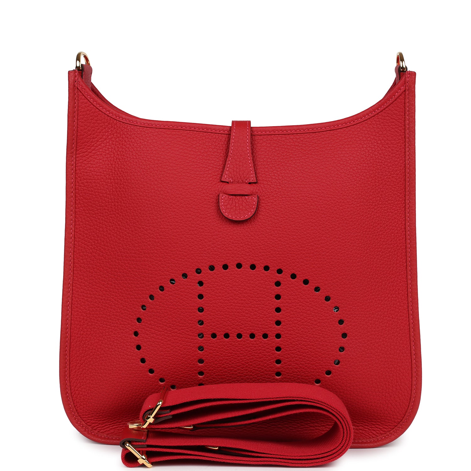 Hermès Evelyne III PM Vermillon Clemence Gold Hardware