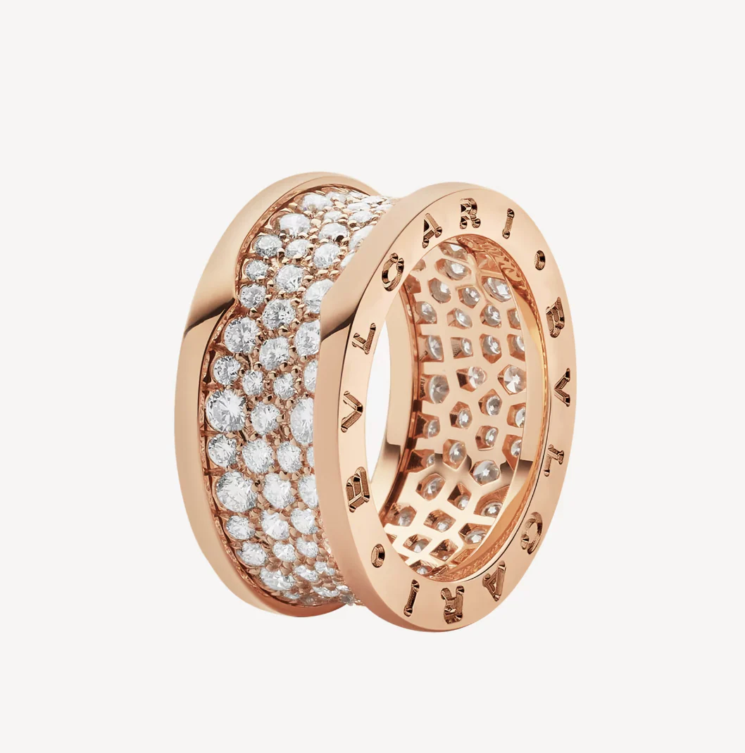 Regalia jewelryZERO 1 WITH PAVED DIAMONDS ON THE SPIRAL RING