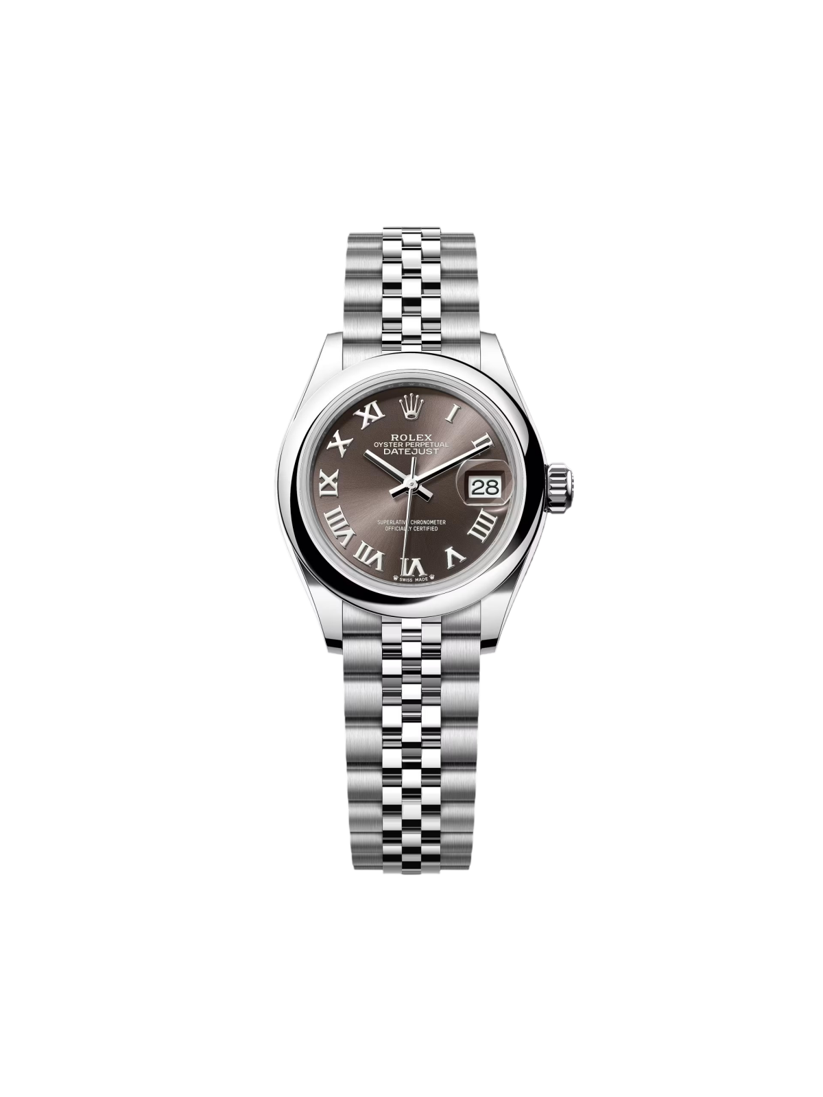 【Super Clone】ROLEX Lady-Datejust 28mm m279160 Oyster Perpetual Dark Grey Dial Oyster Bracelet
