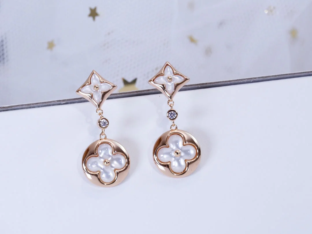 Regalia jewelrySTAR AND SUN PINK GOLD MOP DROP EARRINGS