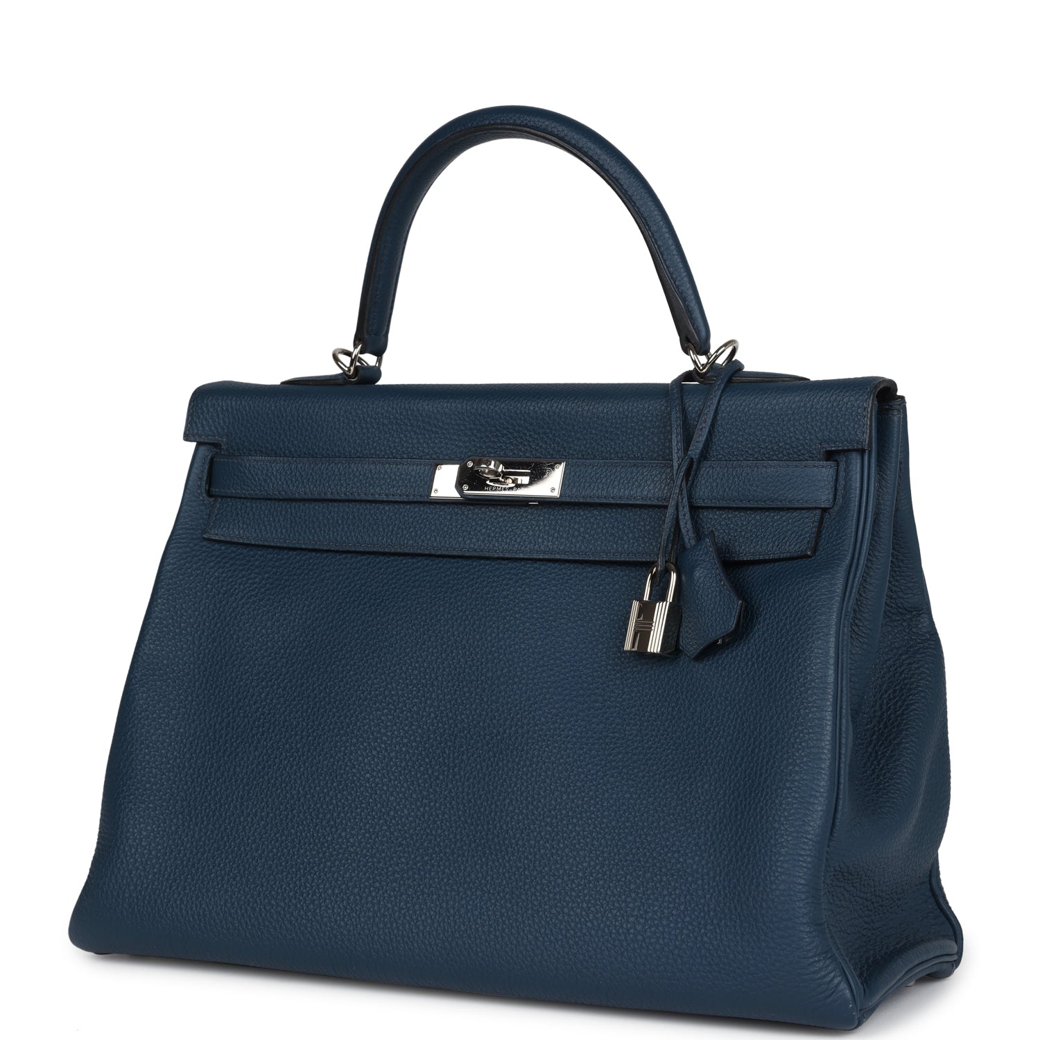 Hermès Kelly Retourne 35 Bleu De Prusse Togo Palladium Hardware