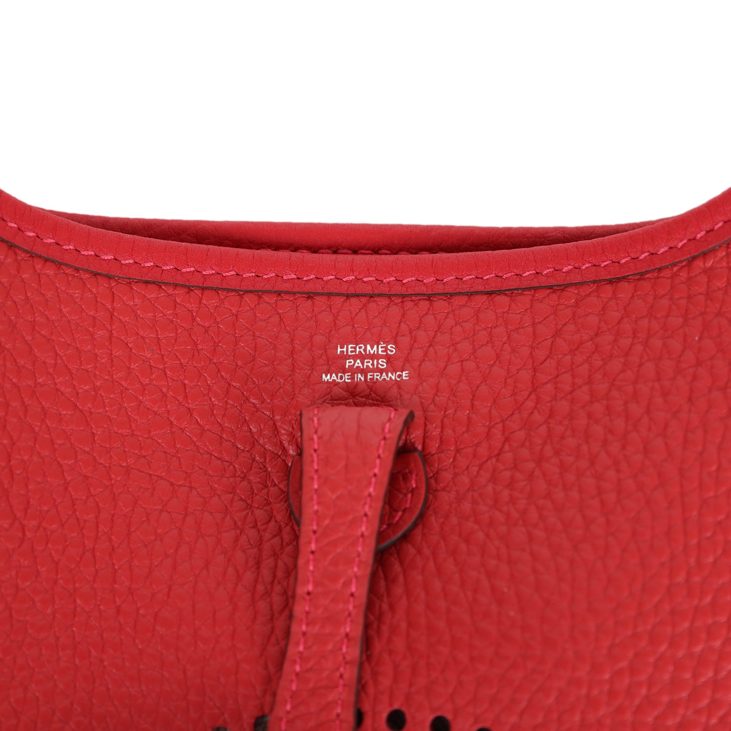 Hermès Evelyne TPM Vermillion Clemence Palladium Hardware