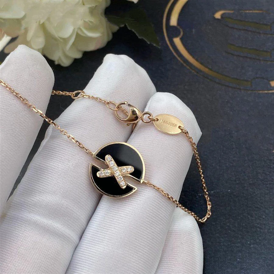 Regalia jewelryJEUX DE BRACELET ONYX PINK GOLD DIAMOND