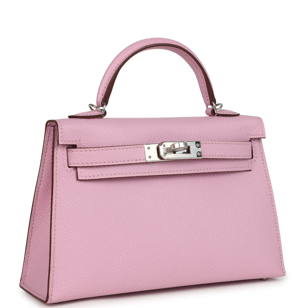 Hermès Kelly Sellier 20 Mauve Sylvestre Epsom Palladium Hardware