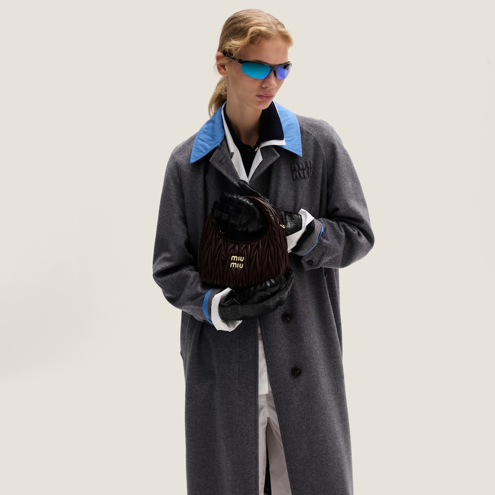 Wander matelassé nappa leather hobo bag