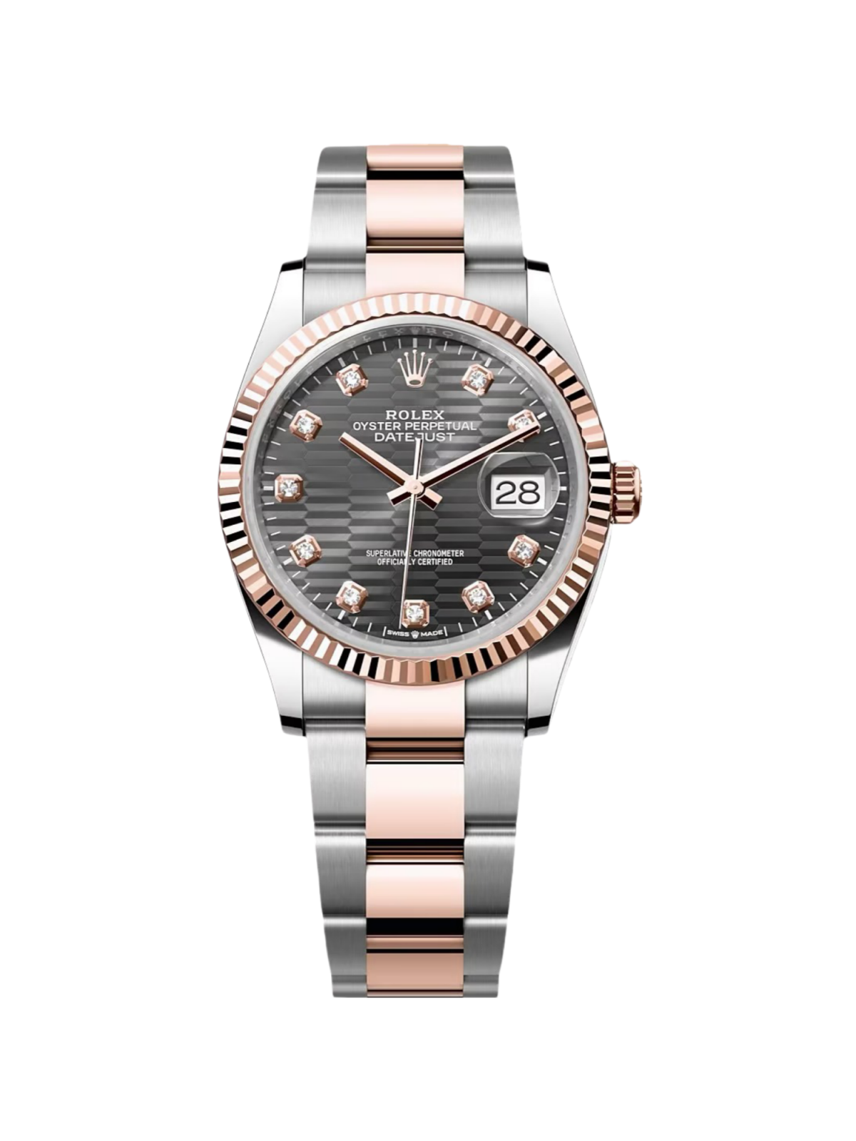 【Super Clone】ROLEX  Datejust 36mm 126231 Slate Fluted Motif Dial 36mm Jubilee Bracelet