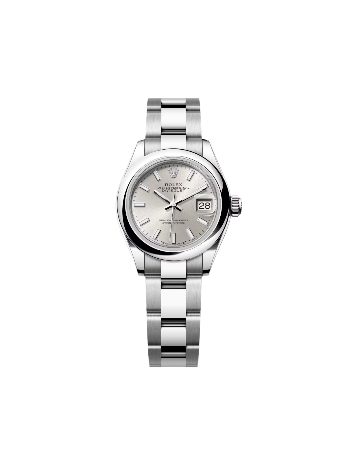 【Super Clone】ROLEX Lady-Datejust 28mm m279160 Oyster Perpetual Silver Dial Oyster Bracelet