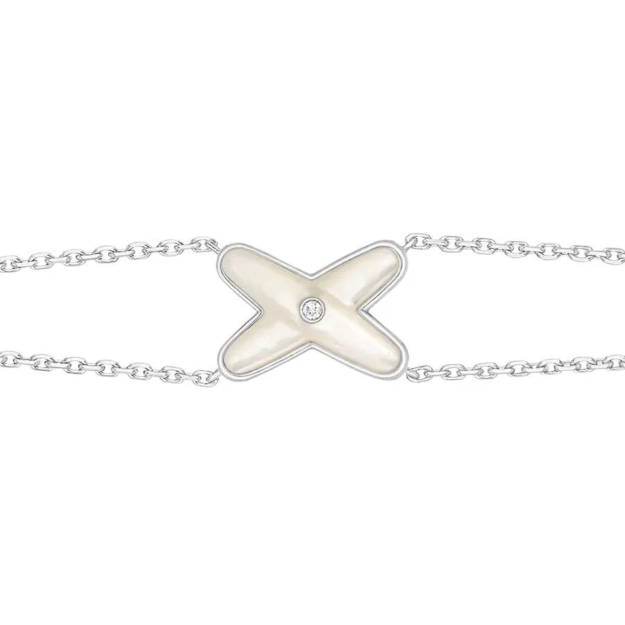Regalia jewelryJEUX BRACELET WHITE MOP SILVER 1 DIAMOND