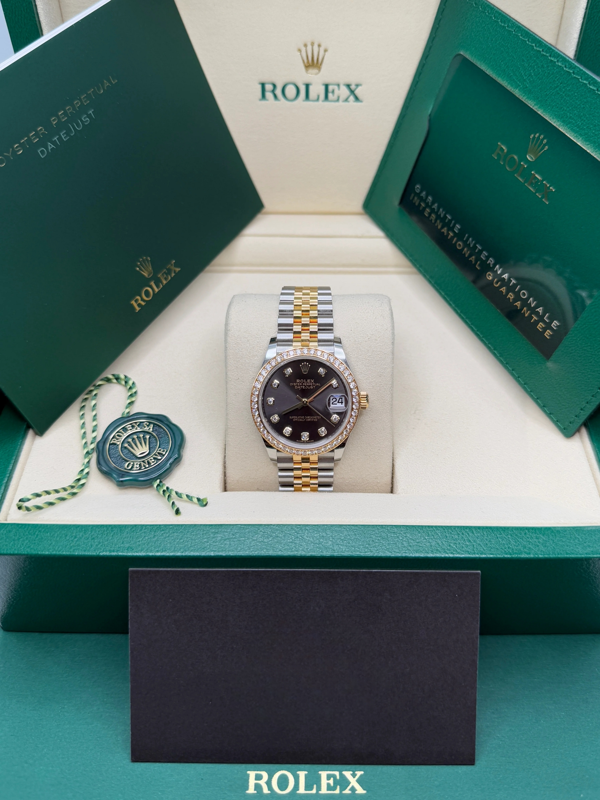 【Super Clone】ROLEX Datejust m278383RBR-0021/0022 31mm Dark Grey Dial Oyster Bracelet