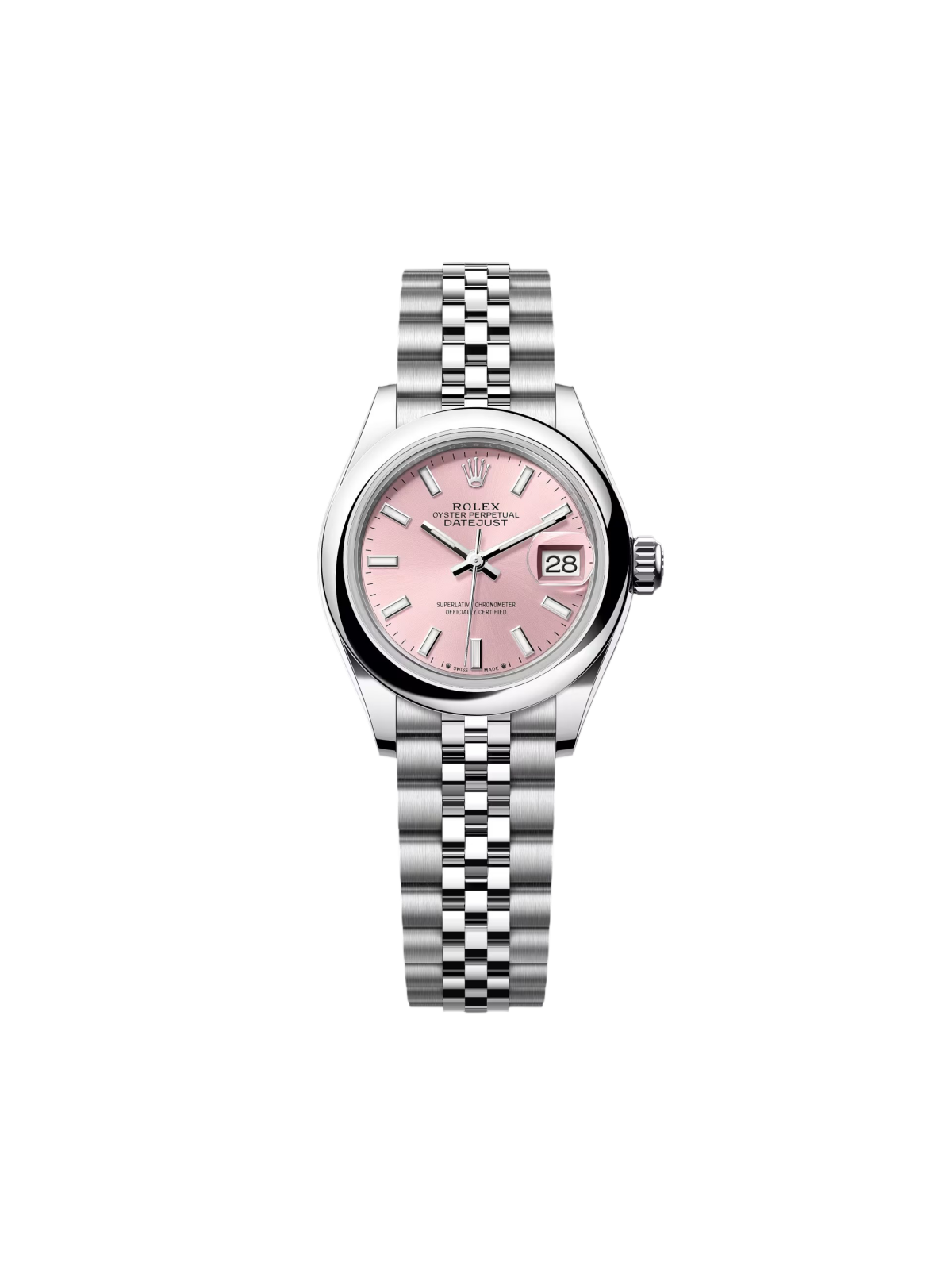 【Super Clone】ROLEX Lady-Datejust 28mm 279160 Oyster Perpetual Pink Dial Oyster Bracelet