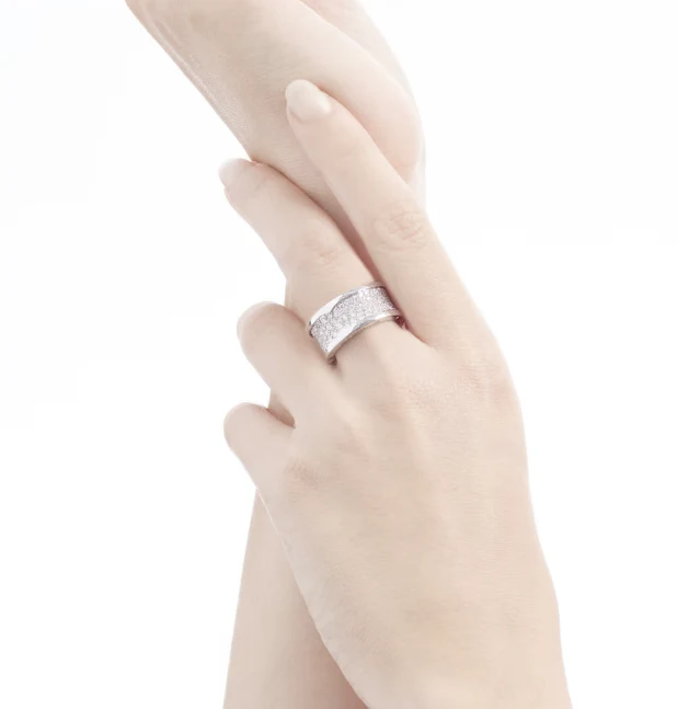 Regalia jewelryZERO 1 WITH PAVED DIAMONDS ON THE SPIRAL RING