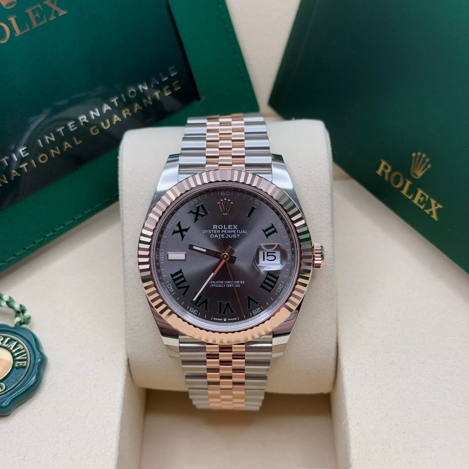 【Super Clone】ROLEX Datejust 41mm 126331 Oyster Band Steel and Everose Gold Men's Watch
