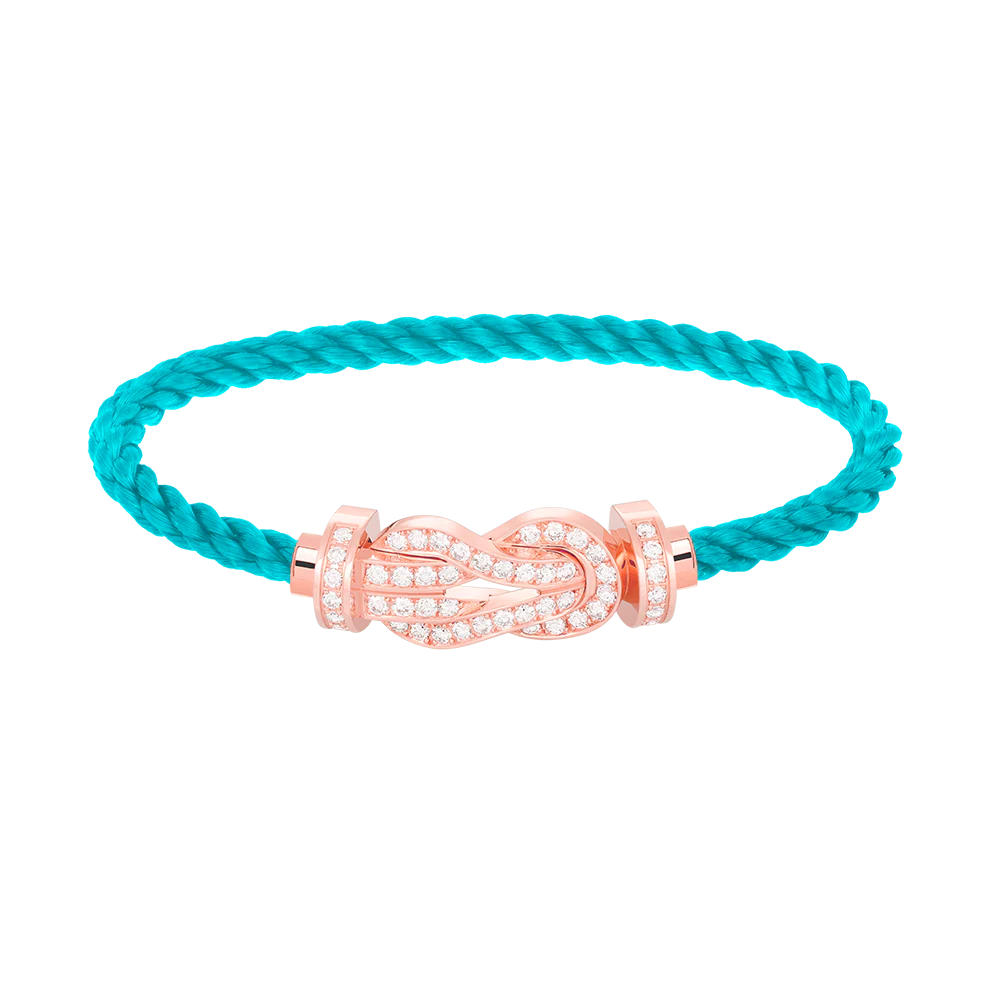 Regalia jewelryCHANCE LARGE 8 FIGURE BUCKLE FULL DIAMOND BRACELET ROSE GOLD