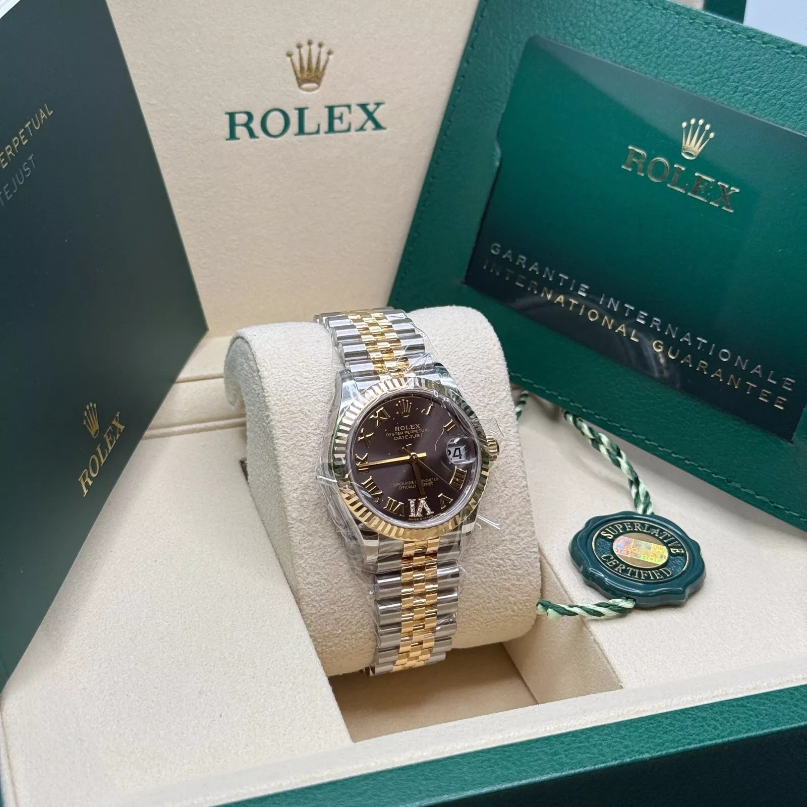 【Super Clone】ROLEX Datejust m278273-0017/0018 31mm Dark Grey Dial Stainless Steel and Yellow Gold Oyster Watch