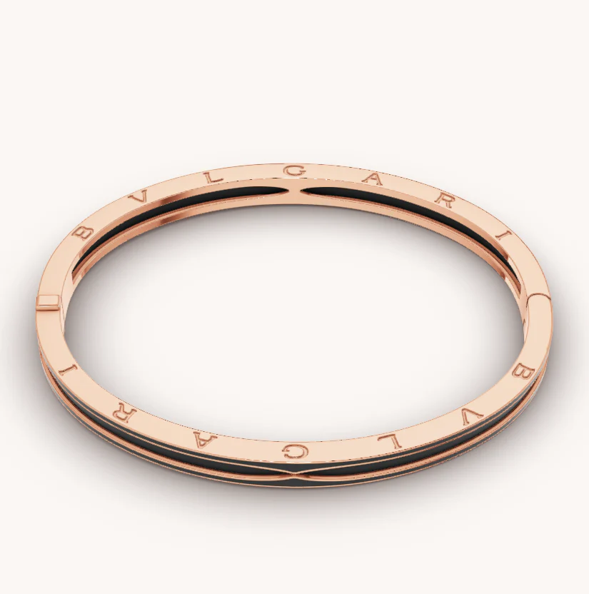 Regalia jewelryZERO 1 PINK GOLD WITH MATTE BLACK CERAMIC BRACELET