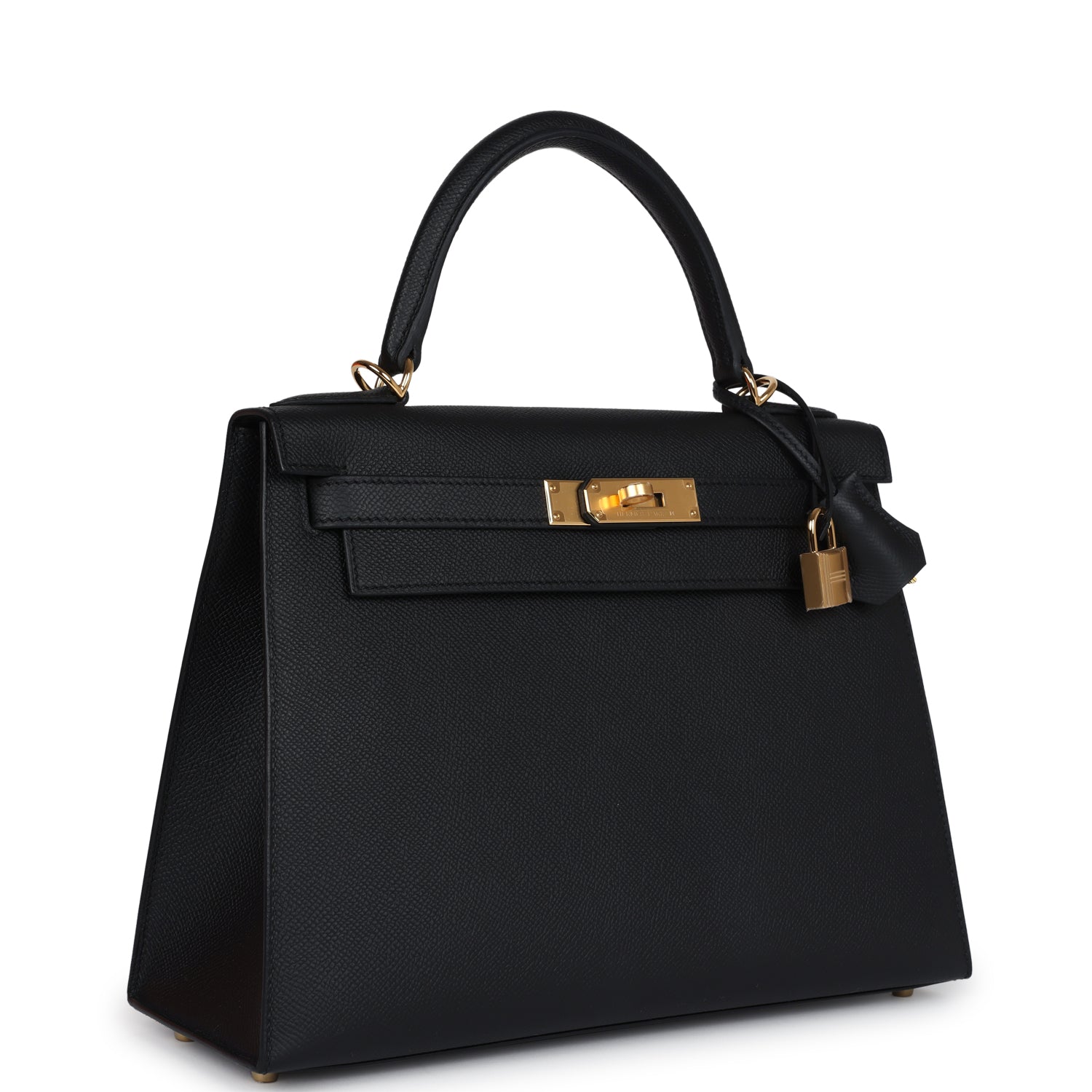 Hermès Kelly Sellier 28 Black Epsom Gold Hardware