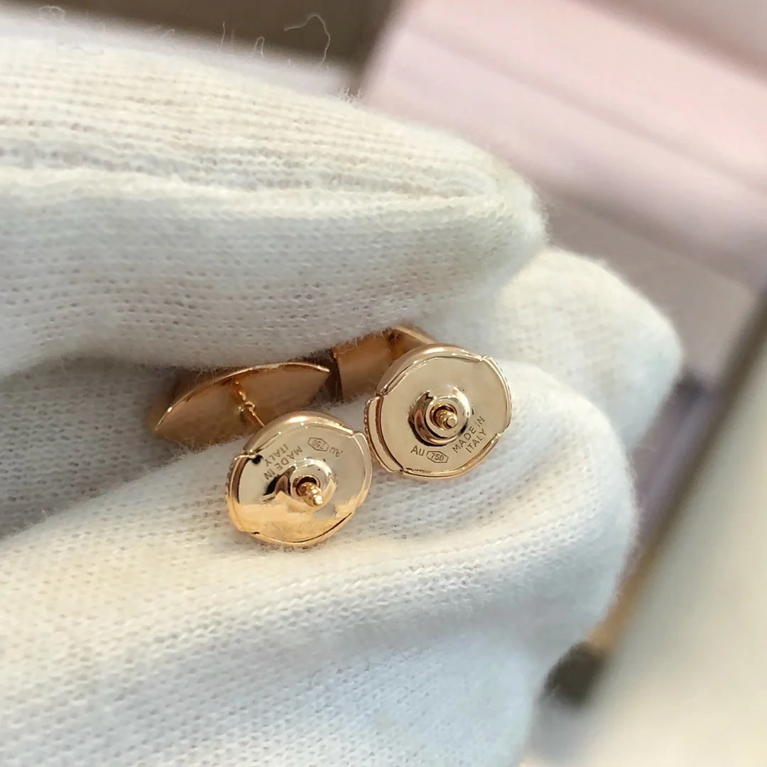 Regalia jewelryDREAM EARRINGS 3 MOTIFS ONYX MOP PINK GOLD