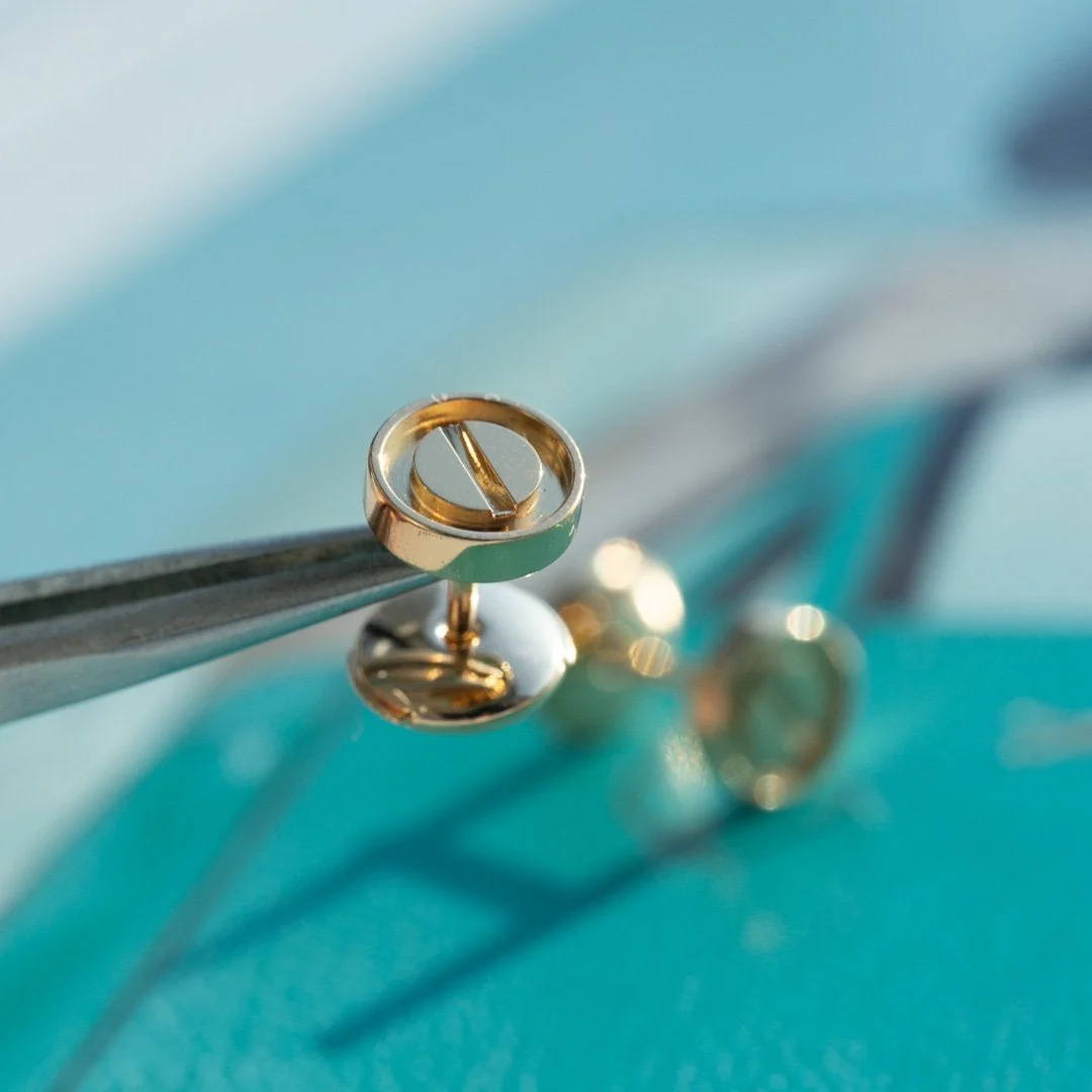 Regalia jewelryLOVE EARRINGS PINK GOLD 10MM