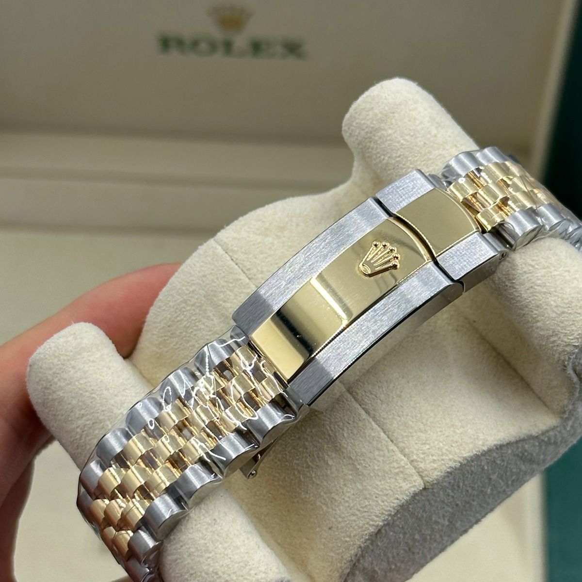 【Super Clone】RLX  Datejust 36mm 126203 Champagne Set with Diamonds Dial Domed Bezel Oyster Bracelet