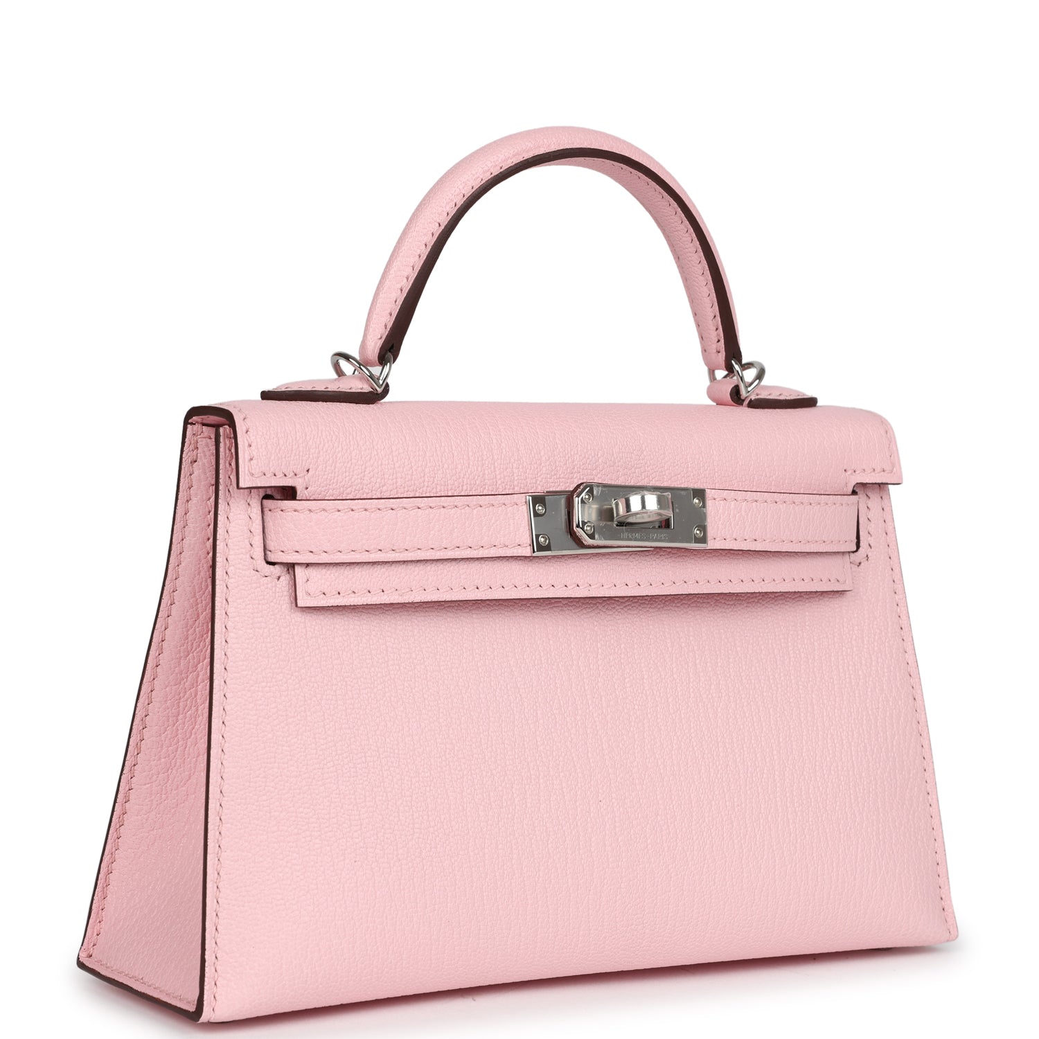 Hermès Kelly Sellier 20 Rose Sakura Chevre Mysore Palladium Hardware