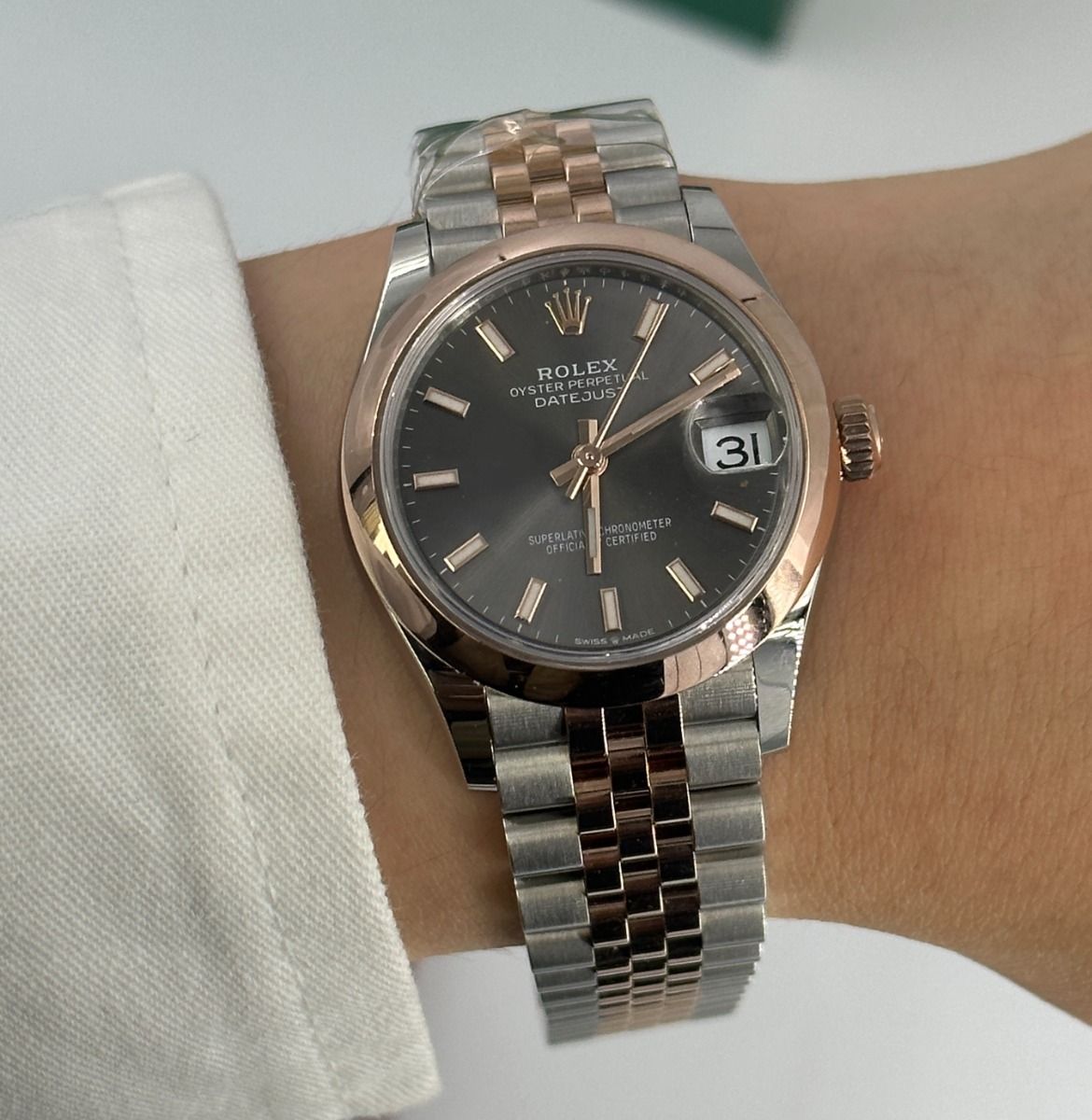 【Super Clone】ROLEX Datejust m278241-0017/0018 Slate 31mm Dial Oyster Bracelet Watch