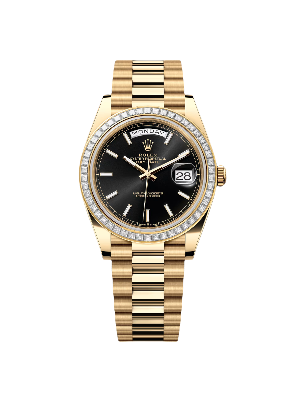 【Super Clone】ROLEX Day-Date 40mm 228398TBR-0041 Bright Black Dial President Watch