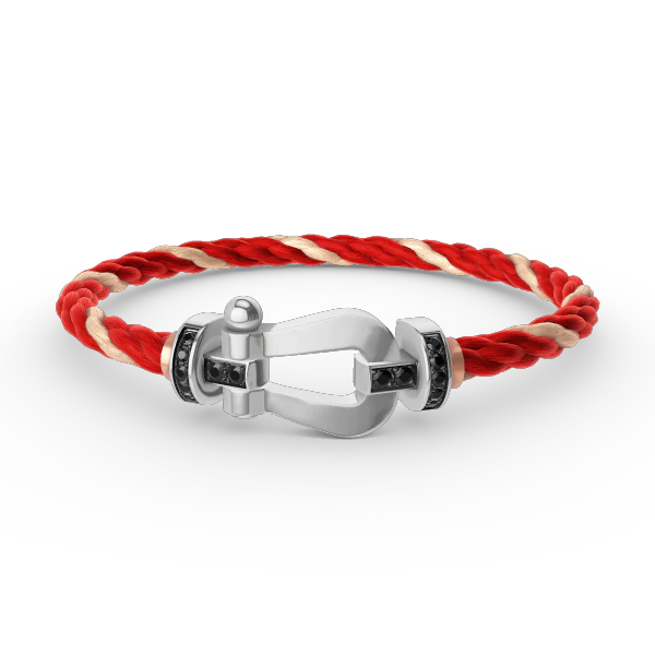 Regalia jewelryFORCE LARGE HORSESHOE BLACK DIAMOND BRACELET SILVER