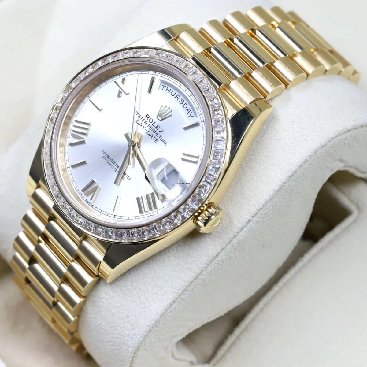 【Super Clone】ROLEX Day-Date 40mm 228398TBR-0006 Silver Dial President Watch