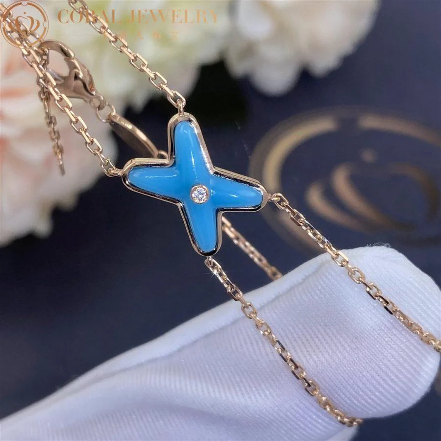 Regalia jewelryJEUX BRACELET TURQUOISE PINK GOLD 1 DIAMOND