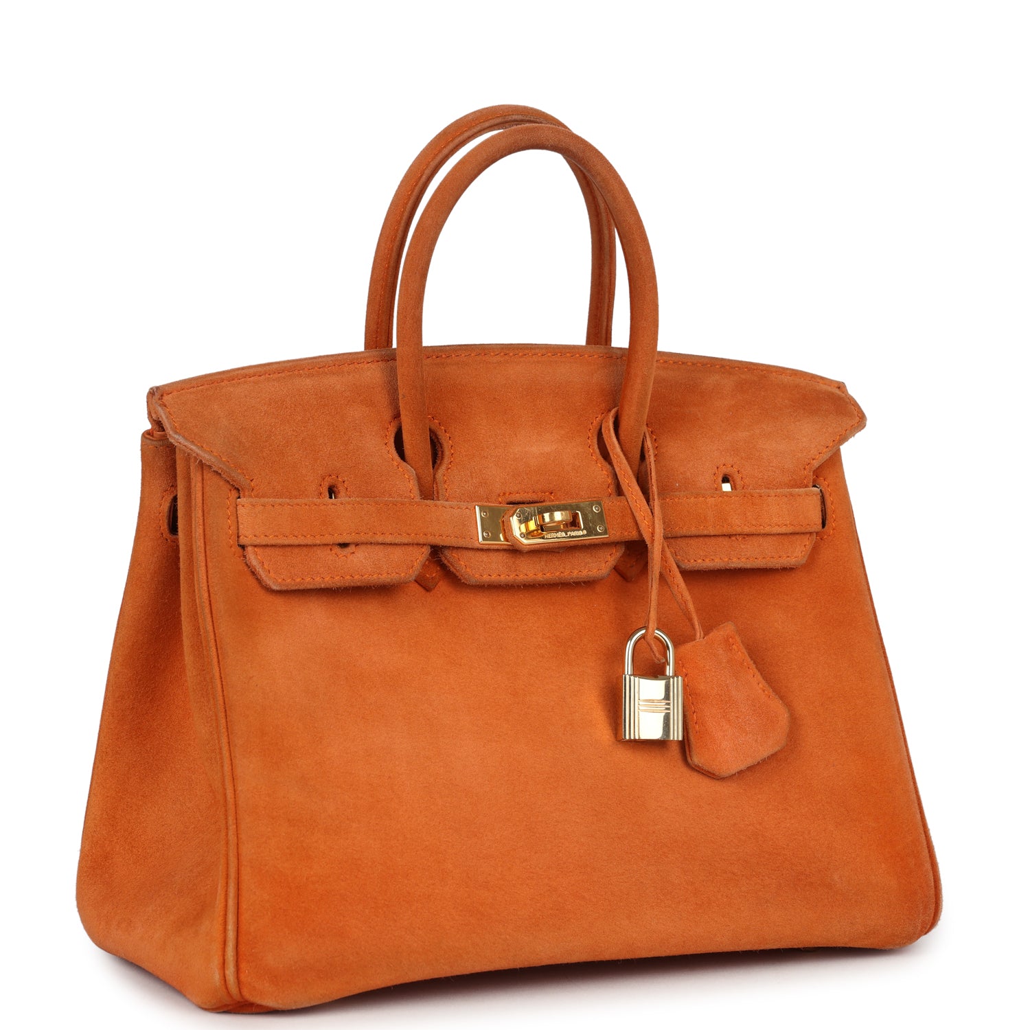 VintageHermès Birkin 25 Orange Doblis Gold Hardware