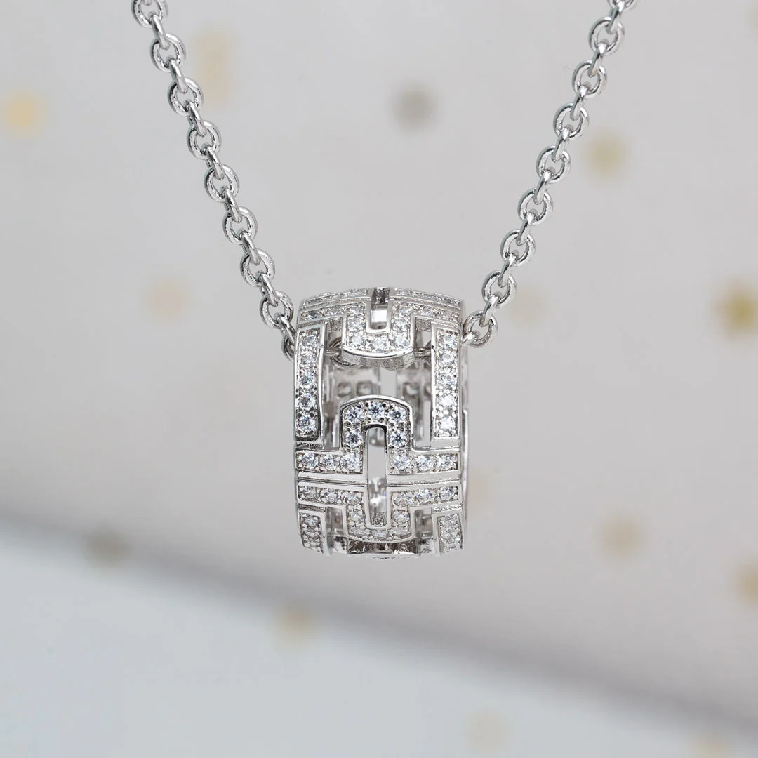 Regalia jewelryPARENTESI NECKLACE SILVER DIAMOND
