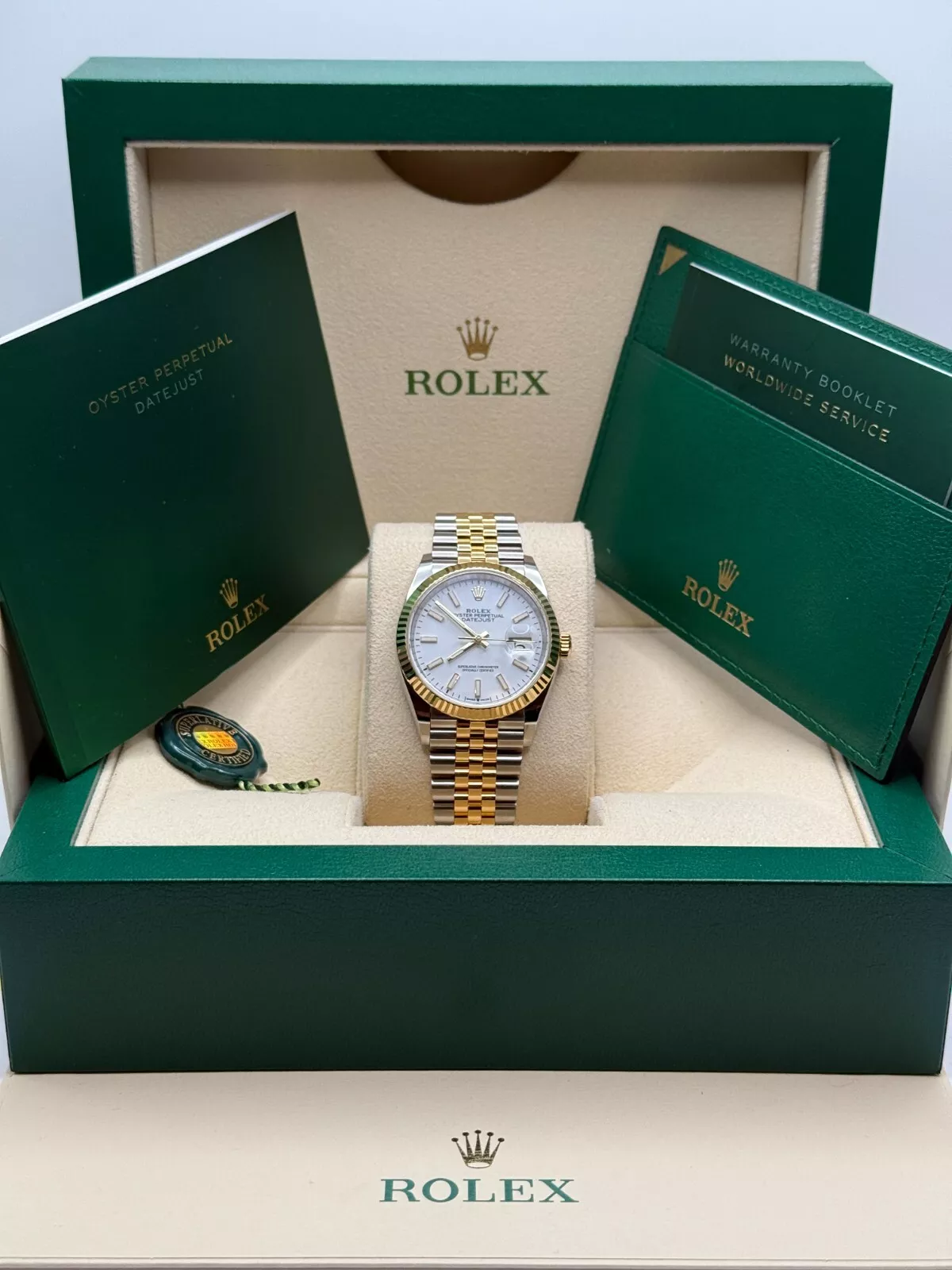 【Super Clone】ROLEX  Datejust 36mm 126233 White Index Dial Two-Tone Jubilee Bracelet Watch