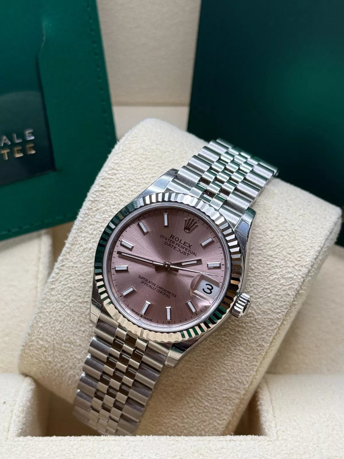 【Super Clone】ROLEX Datejust m278274-0013/0014 Pink Dial 31mm Fluted Bezel Oyster Bracelet