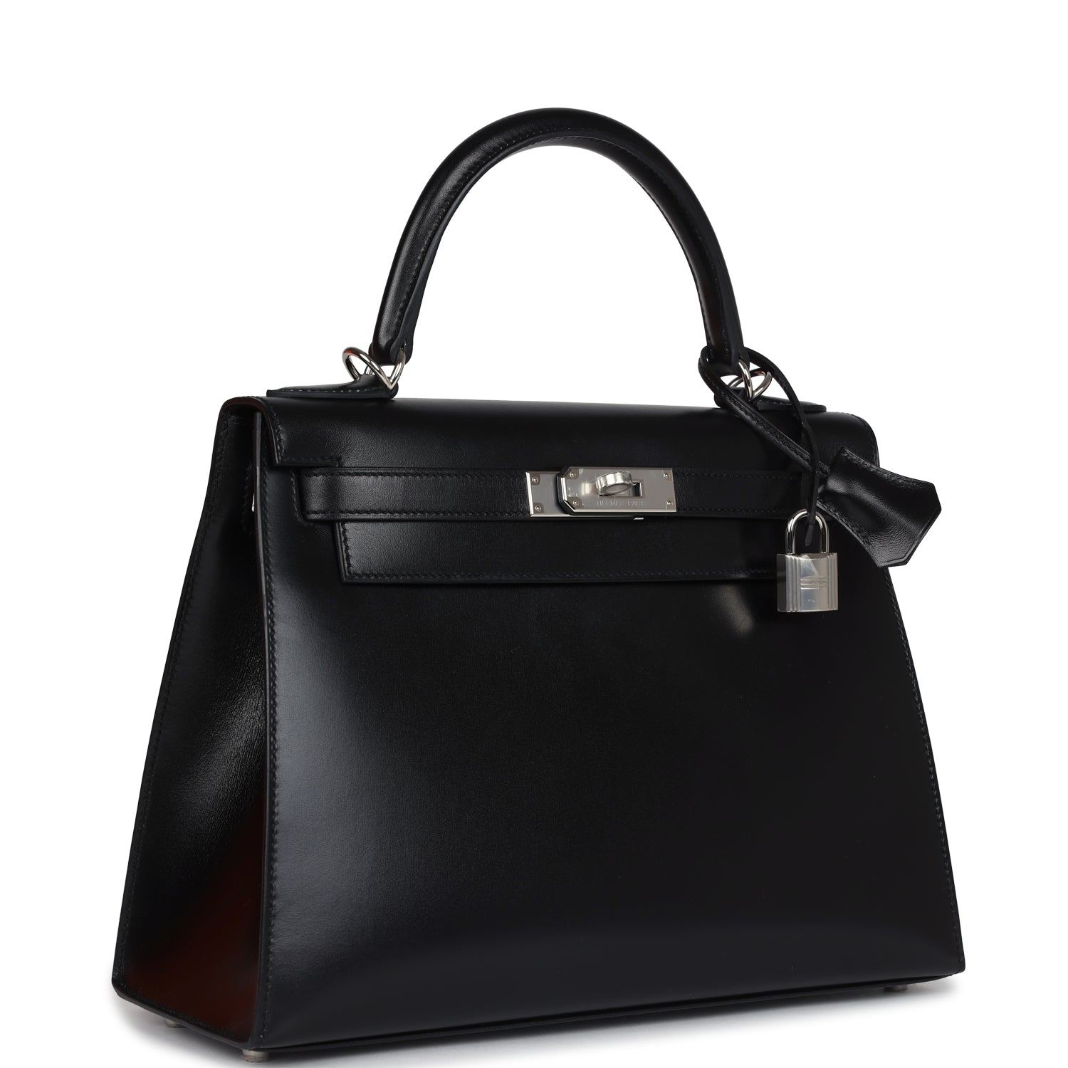 Hermès Kelly Sellier 28 Black Box Palladium Hardware